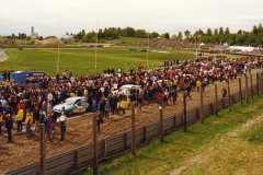 Det var packat med folk på gridshowen!