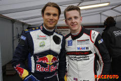 Andreas Mikkelsen och Dennis Olsen var Porsches gästförare på Rudskogen.